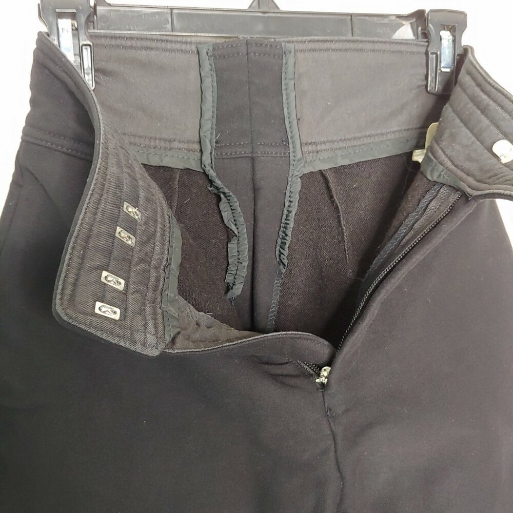 Vintage Schoeller Skifans Ski Snow Pants Woman 6 Stirrup Black Wool Blend Winter - Picture 7 of 12